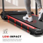 Walking Pad,Max 2.5 Hp Portable Under Desk Treadmill,265Lbs Capacity Installation-Free Small Treadmills For Home & Office,Remote