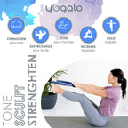 Pilates Ring And Ball Set With 3 Resistance Bands - Pilates Equipment For Home Workout - Magic Circle Pilates Ring 14 Inch To To