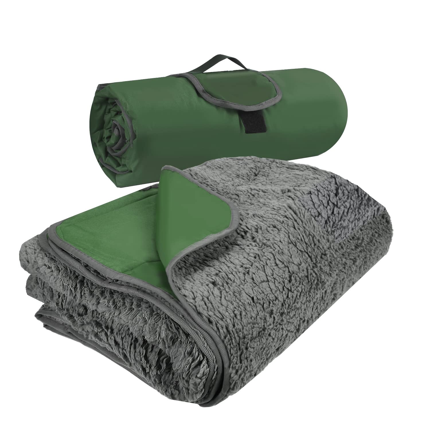 Tirrinia Outdoors Waterproof Throw Blanket, 51      X 59       Sherpa Fleece Stadium Windproof Mat For Boat, Traveling, Camping,