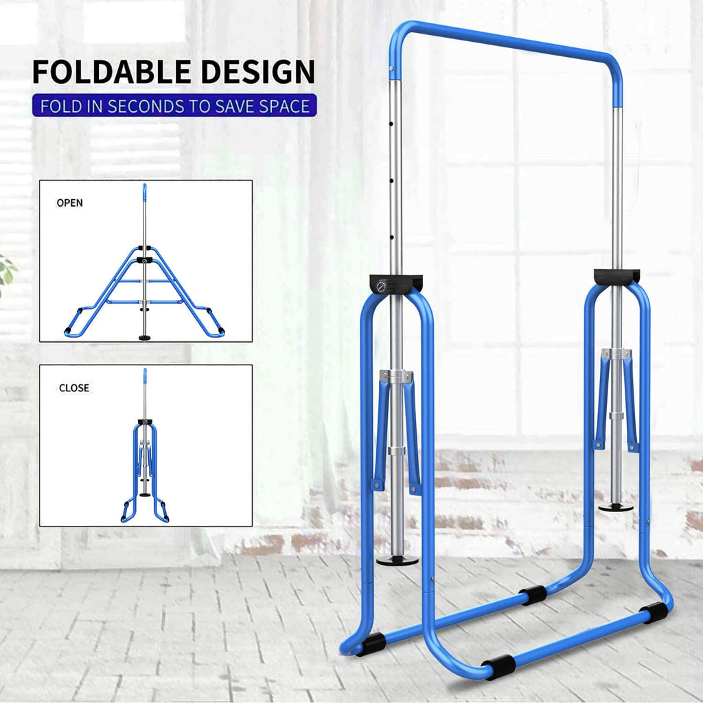 Tepemccu Expandable Gymnastics Bars,Adjustable Height Gymnastic Horizontal Bars,Junior Training Bar Children Folding Training Mo