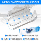 KAVIUS Ice Scratchers Snowmobile 2025 UPGRADED 2-PACK Compatible with Polaris Skidoo Arctic Cat Snowmobile Scratchers Fit for Re
