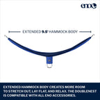 Eno, Eagles Nest Outfitters Doublenest Lightweight Camping Hammock, 1 To 2 Person, Royal/Navy