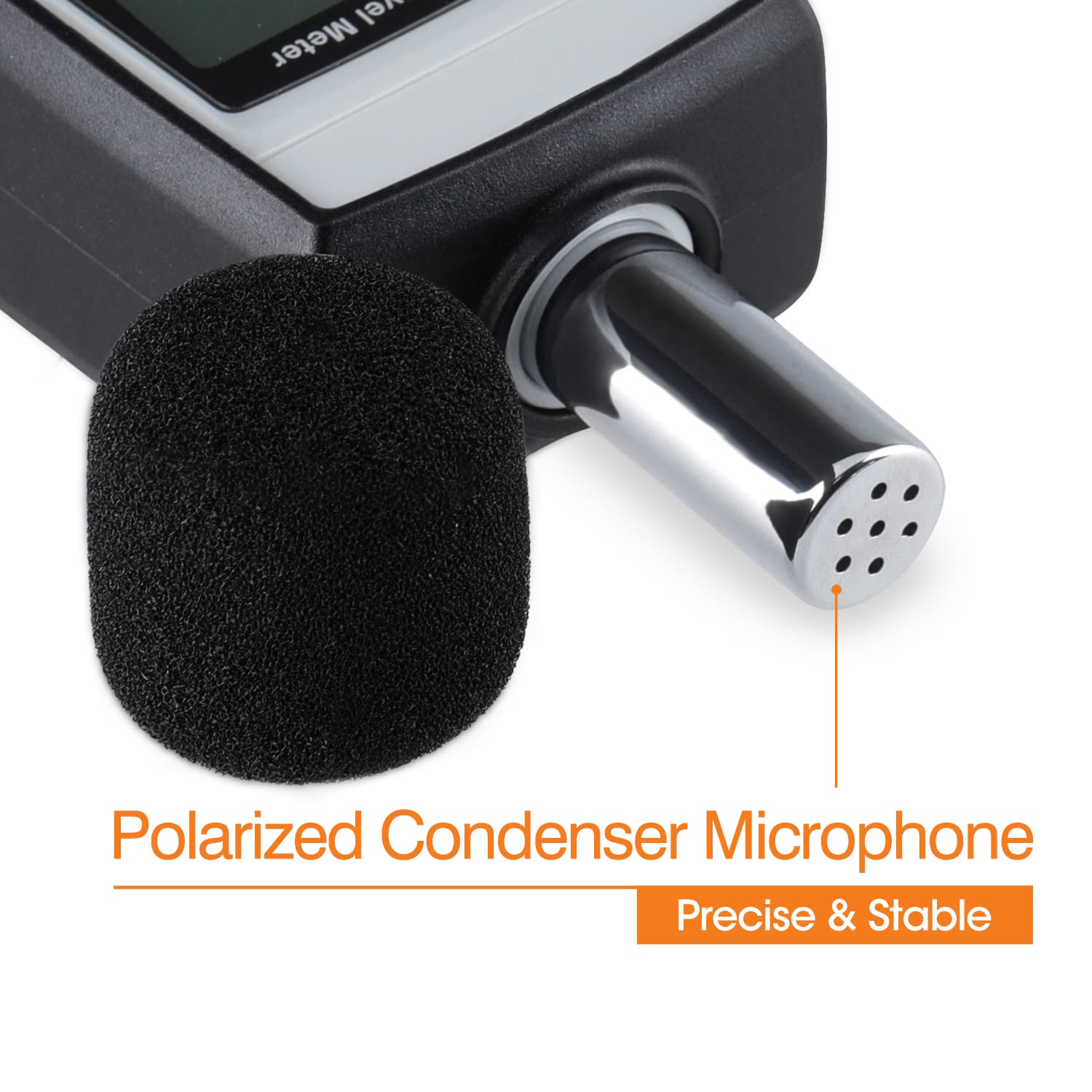 Decibel Meter Sound Level Reader 30-130Db(A), Hand-Held Sound Noise Meter, Digital Noise Meter Decibel Monitoring Tester Calibra