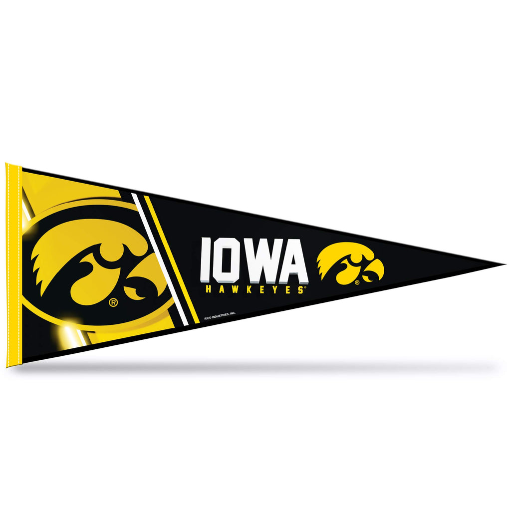 Rico Industries Ncaa Iowa Hawkeyes Primary 12'' X 30'' Felt Wall D  Cor Pennant - Great For Home/Bed Room/Man Cave D  Cor