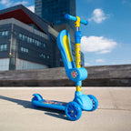 Jetson Cocomelon 2-in-1 3-Wheel Kick Scooter, Foldable and Detachable Seat, Seat Supports Weight Up to 55 lbs, Scooter: Up to 90