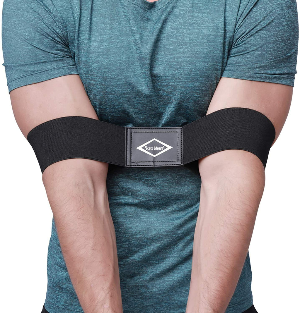 Scott Edward Pro Golf Swing Arm Band Training Aid For Golf Beginners, Black