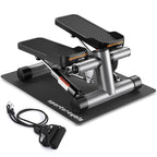 Sportsroyals Stair Stepper For Exercise With Mat, Mini Steppers With Resistance Band, Hydraulic Fitness Stepper Exercise Home Wo