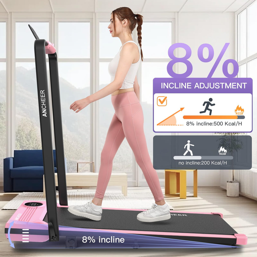 Ancheer Treadmill-Walking Pad-Under Desk Treadmill-4 In 1 Folding Treadmill-Treadmills For Home-Walking Pad Treadmill With Incli
