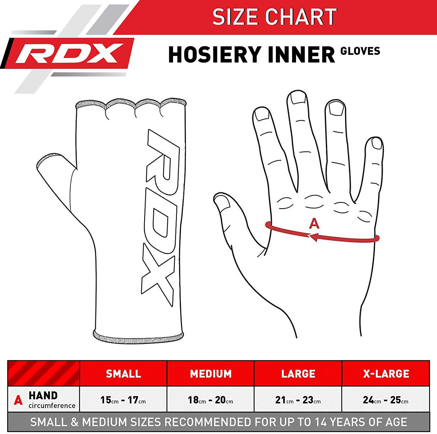 Rdx Boxing Hand Wraps Inner Gloves Men Women, Half Finger Elasticated Bandages, Under Mitts Fist Protection, Muay Thai, Kickboxi