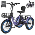 MOONCOOL Electric Tricycle for Adults, 500W Folding Electric Trike for Adults, 20x3.0 Fat Tire 3 Wheel Electric Bike, Aluminum F
