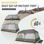 Naturehike Cape 4/6/8 Person Camping Tent, 60S Easy Setup Instant Tent Pop Up Tent, Waterproof Large Tall 6/8 Person Tents For C