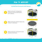 Trampoline Net For Bounce Pro/Sports Power 15Ft Round Frames Fits 3 Arches