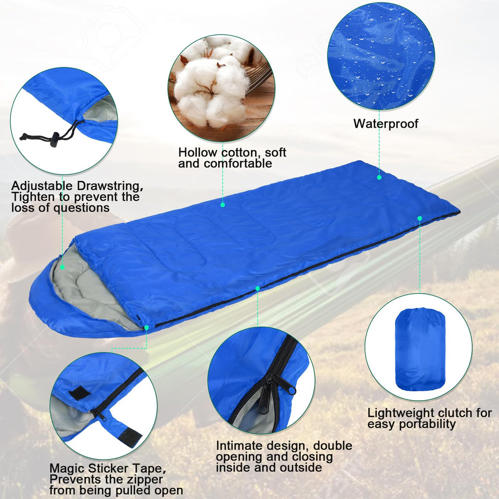 10 Pcs Camping Sleeping Bag For Adults Bulk 4 Season Cold Warm Winter Sleeping Bag For Homeless Waterproof Lightweight With Comp