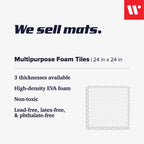 We Sell Mats 48 Sq. Ft. Charcoal Gray 2' X 2' X 3/8'' Interlocking Foam Floor Mats