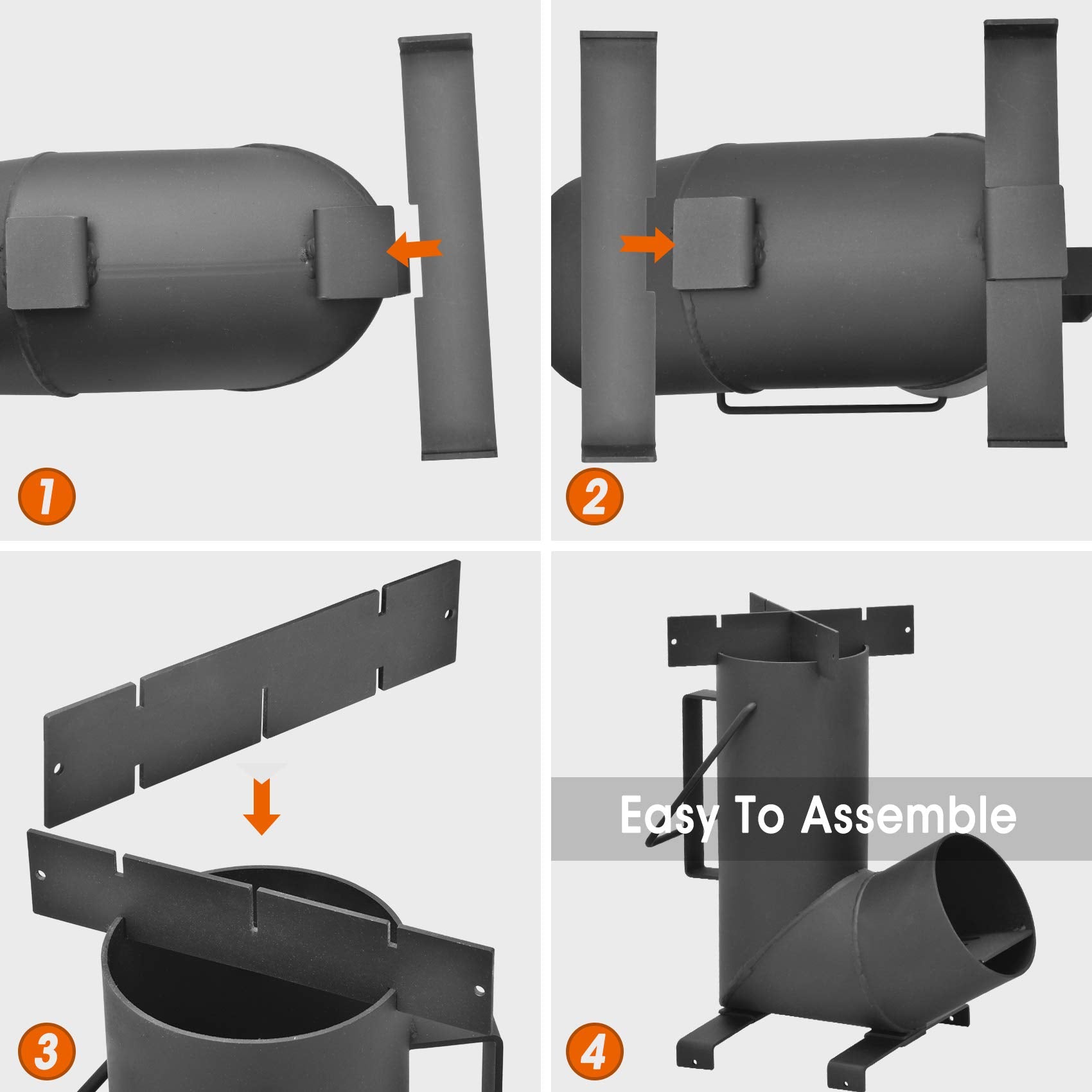Stanbroil Camping Rocket Stove For Outdoor Cooking, Portable Wood Burning Stove For Backyard, Camp Cooking And Emergency Situati