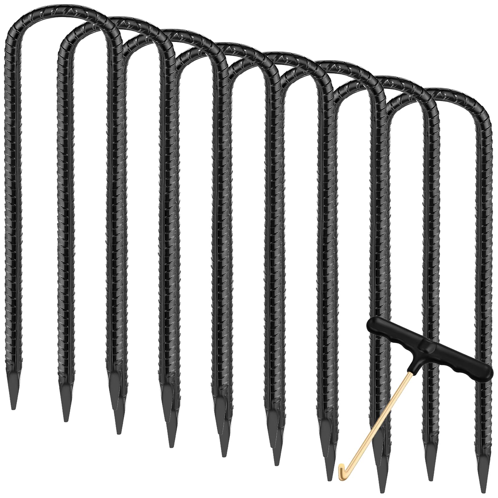 Trampoline Stakes Anchors Trampoline Accessories Wind Stake 12 Inch Heavy Duty High Wind Stake Safety Ground Anchor Galvanized S