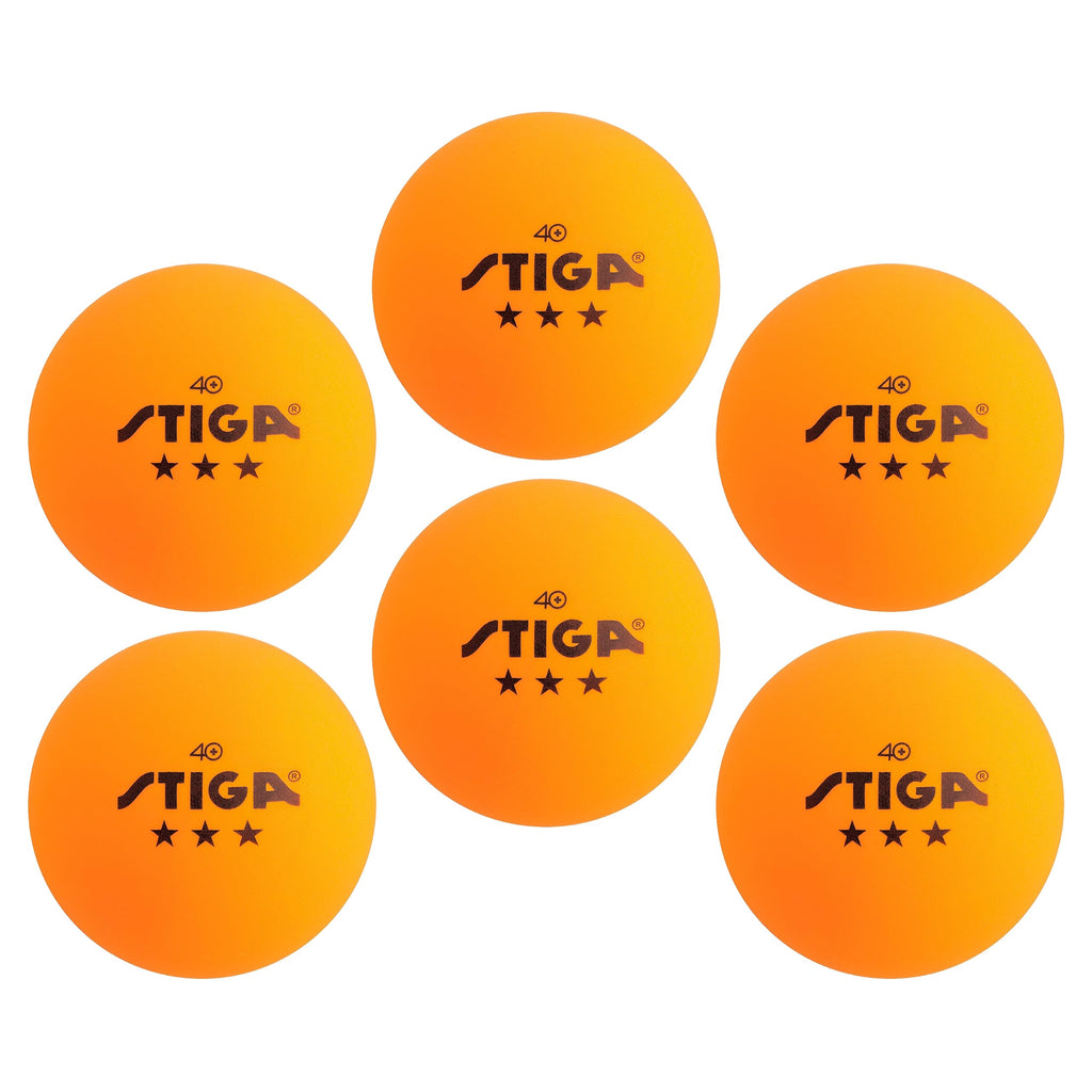 Stiga 6-Pack Orange 3 Star Table Tennis Balls  40Mm Ittf Regulation Size And Weight Ping Pong Balls