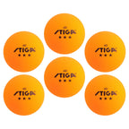 Stiga 6-Pack Orange 3 Star Table Tennis Balls  40Mm Ittf Regulation Size And Weight Ping Pong Balls