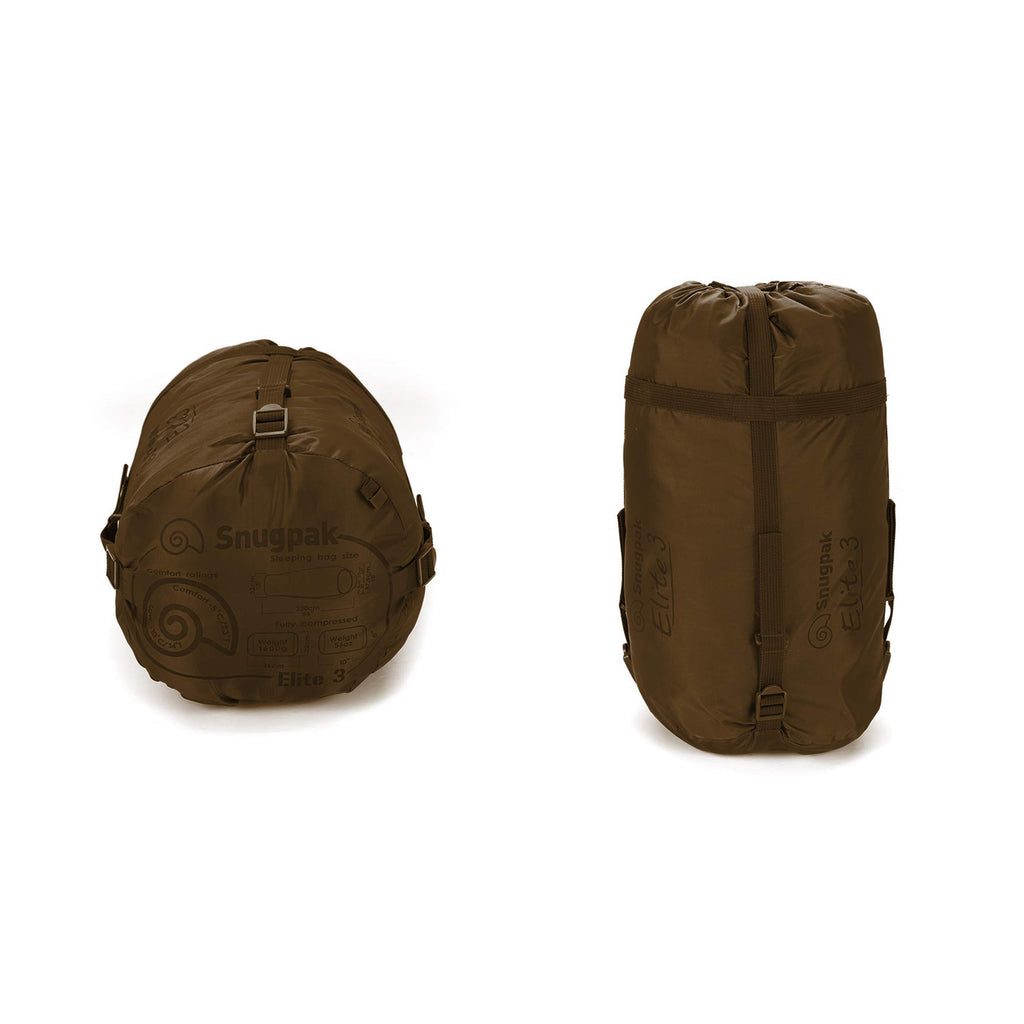 Snugpak Softie Elite 3 Sleeping Bag, 23 Degree, Expanda Panel System For Extra Space, Coyote Tan