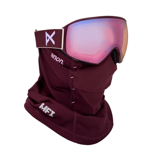 Anon M4 Toric Snow Goggles + Bonus Lens + MFI Face Mask (Frame: Deep Cherry, Lens: Perceive Cloudy Pink, Spare Lens:Variable Blu