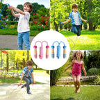 2 Pcs Jumping Rope For Kids, Lorvain Adjustable Skipping Ropes With Wooden Handle Cotton Braided For Boys Girls Jumping Ropes, F