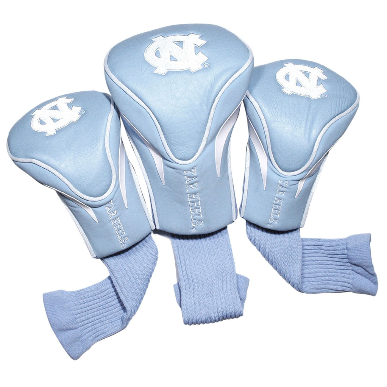 Team Golf Ncaa North Carolina Tar Heels Contour Golf Club Headcovers (3 Count) Numbered 1, 3, & X, Fits Oversized Drivers, Utili