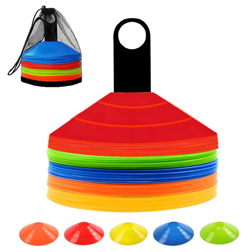 Anslyqa Soccer Cones (Set Of 50) Agility Training Disc Cone With Carry Bag And Holder For Football Basketball Sports Field Cone