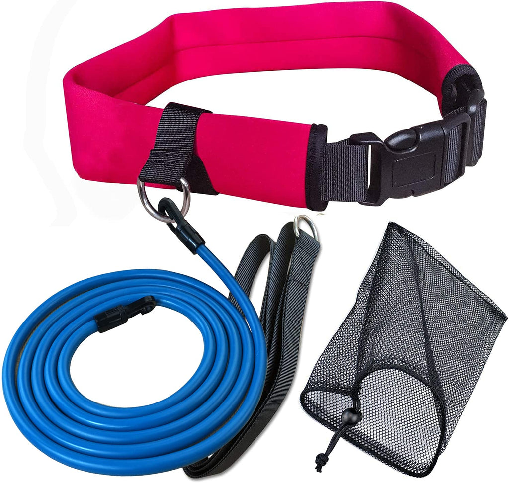 Uceder Swim Tether Stationary Swimming,Swim Resistance Belt, Swim Bungee Training Belt, Pool Swim Trainer Belt Harness,Great For