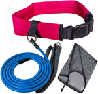 Uceder Swim Tether Stationary Swimming,Swim Resistance Belt, Swim Bungee Training Belt, Pool Swim Trainer Belt Harness,Great For