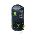 geckobrands Hydroner 20L Waterproof Dry Bag Backpack, Navy/Neon Green - Lightweight Travel Bag with Clear Phone Pouch