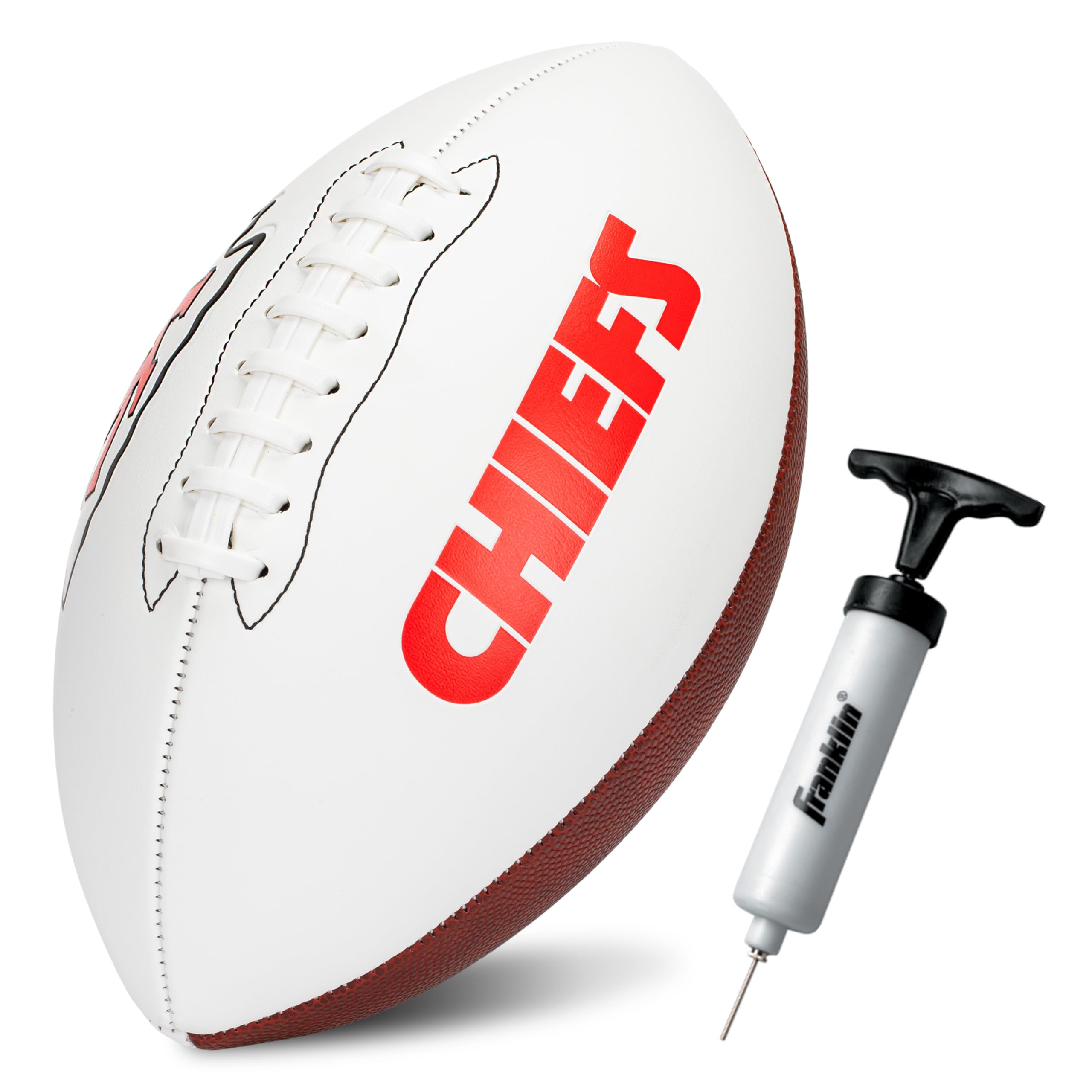 Franklin Sports Nfl Kansas City Chief Autograph Football - Official Size White Panel Souvenir Football For Autographs + Signatur