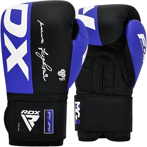 Rdx Boxing Gloves Maya Hide Leather, Muay Thai Kickboxing Mma Sparring Training, Advanced Takka Closure, Padding, Punch Bags Spe