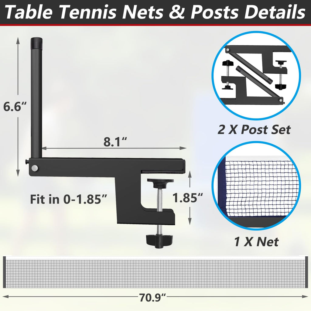 Bihomifi Table Tennis Net Ping Pong Net Professional Table Tennis Net And Post Set Adjusting Table Tennis Equipment Professional