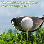 Thiodoon Golf Tees 250 Pcs Professional Natural Wood Golf Tees, 8 Bright Colors Mixed Size 3-1/4 Inch, 2-3/4 Inch And 2-1/8 Inch