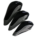Andux Golf 460Cc Driver Fairway Wood Head Covers With Zipper Closure Set Of 3 (Black/Grey)