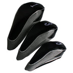 Andux Golf 460Cc Driver Fairway Wood Head Covers With Zipper Closure Set Of 3 (Black/Grey)