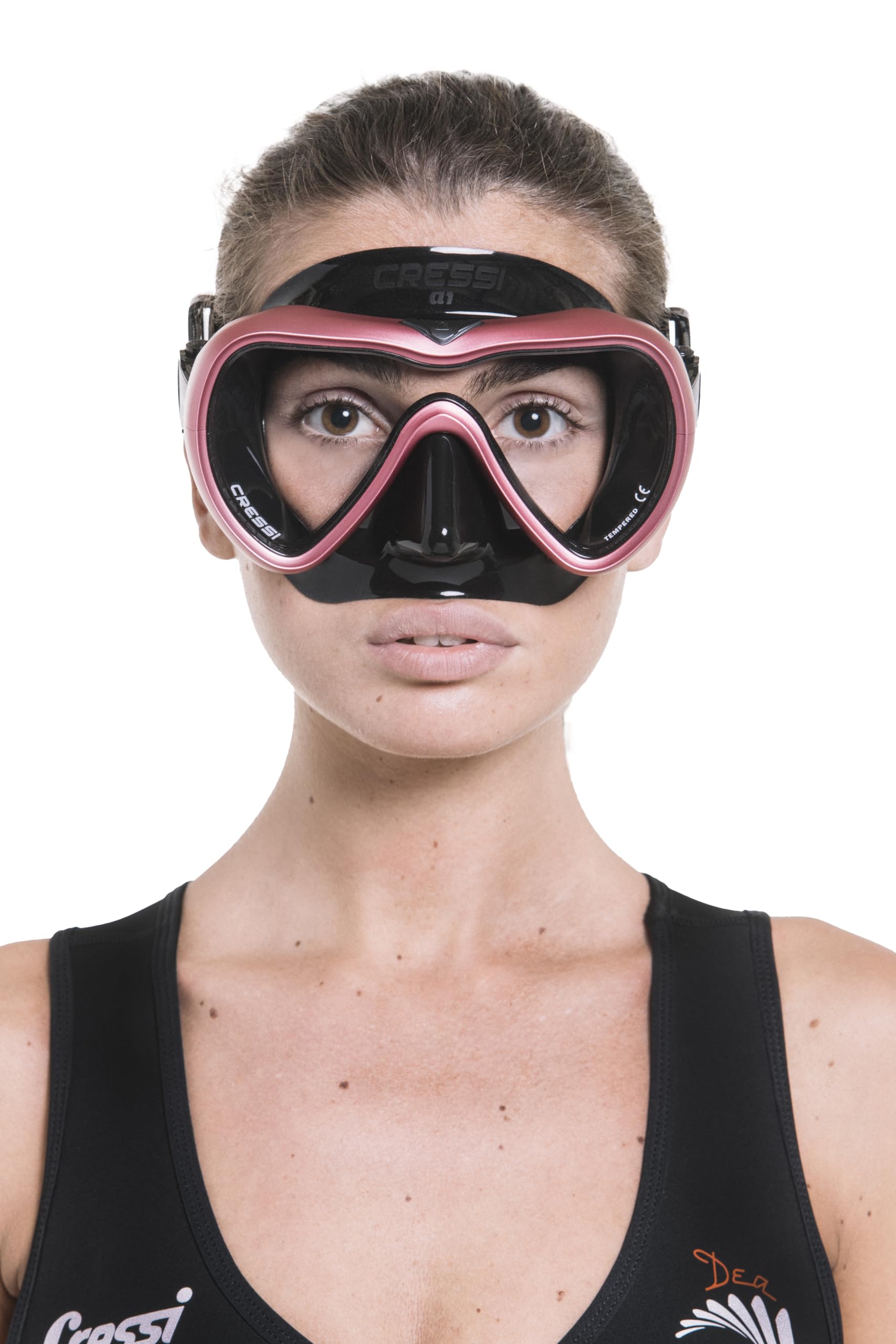 Cressi A1, Black/Pink, Clear Lens