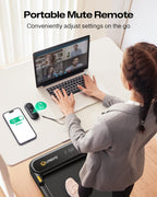 UREVO Smart 2-in-1 Folding Treadmill, Compact Walking Pad with Safety Handle, Plug and Play, Dual LED Display, Workout APP, Walk