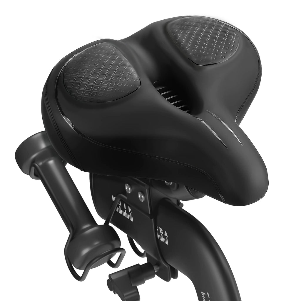 Oversized Comfort Seat Cushion Compatible With Peloton, Spin Bike, Road Or Exercise Bikes, Bicycle Wide Saddle Replacement For M