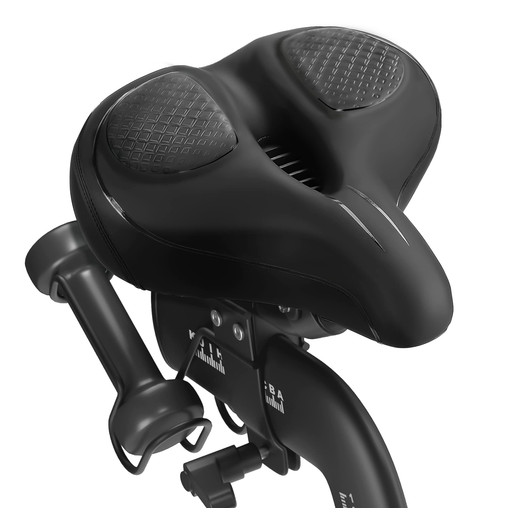 Oversized Comfort Seat Cushion Compatible With Peloton, Spin Bike, Road Or Exercise Bikes, Bicycle Wide Saddle Replacement For M