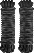 PACTHSD 2 Pack 1/2 x 30 Dock Lines - Marine Grade Nylon Boat Rope with 12 Loop for Docking and Mooring - Double Braided Boat Li