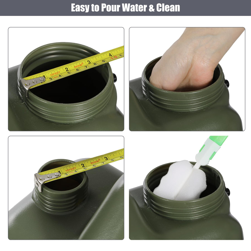 Redswing 4 Gallon/15L Thickened Water Jug, Camping Water Container, Truly No Leakage Water Storage With Spigot, Large Military W