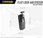 Cressi Flat Lock Aid System Weight Pocket 10 Lb, Black, Flat Lock Aid System Weight Pocket 10 Lb