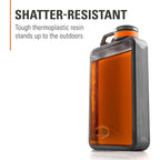 Gsi Outdoors Boulder Flask- Rugged And Shatter-Resistant, Outdoor Hip Flask Non Metal, Graphite, 10 Fluid Ounces