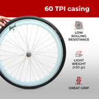 Fincci Pair 700X35C Tire 37-622 Foldable 60 Tpi City Commuter Tires With Nylon Protection For Cycle Road Mountain Mtb Hybrid Tou