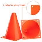 Cartman 9 Inch 12 Pack Plastic Training Cones Traffic Cones, Indoor Outdoor And Festive Events Field Marker Agility Cones For So