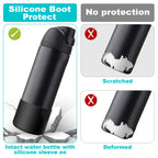 Alwenid 2PCS Silicone Water Bottle Boot for Owala 24oz, Anti-Slip Protective Sleeve Bottom Bumper Protector for FreeSip, Twist,