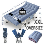 Colmerd 2 Pack Extra Wide Cot Xxl Sleeping Cots For Adults 79 L X 32 W X 18 H Camping Cot With Comfortable Mattress Camping Cots