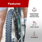 Fincci Marudo Pair 29 X 210 Inch Bike Tire 52-622 Foldable Tires With 1Mm Anti Puncture Proof Protection For Mtb Mountain Gravel