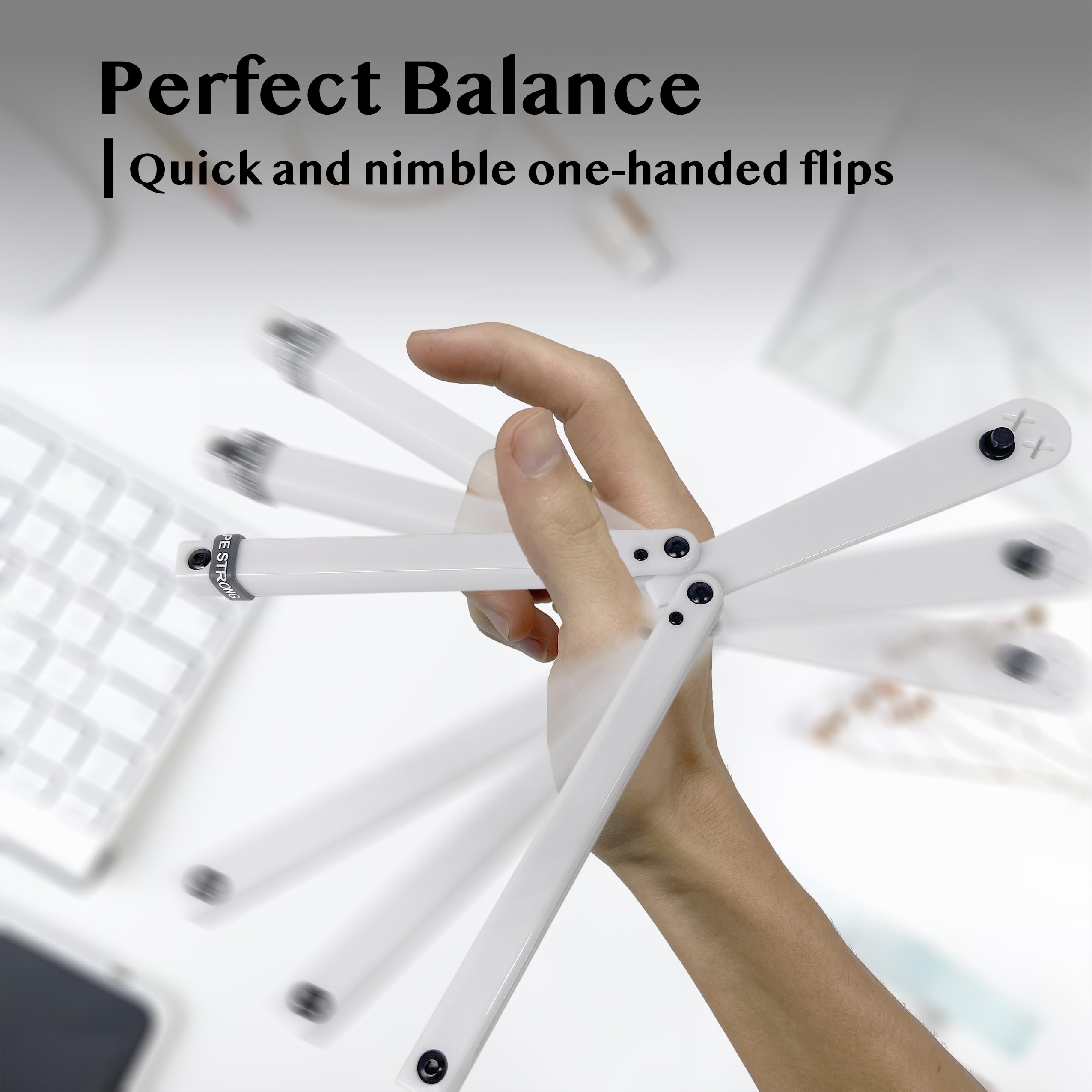 Larqety Foldable Plastic Tool, Sturdy And Lightweight, Excellent Balance, Practice Tool For Beginners (White)